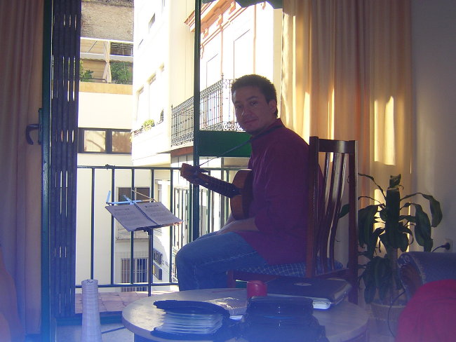 first picture of himself that he sent us from Seville